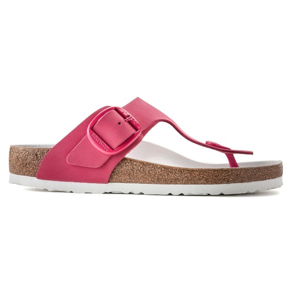 Birkenstock Women's Gizeh Big Buckle Nubuk Fuchsia Tulip Sandal US5 EU36 1022558 - Picture 5 of 6